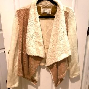 Anthropology cream sweater
